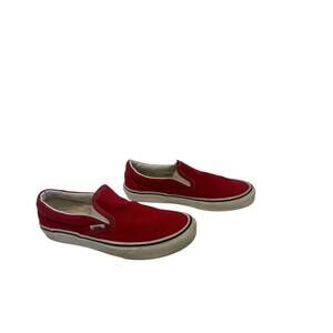 NEW VANS women's classic slip-on sneaker in racing red